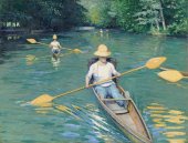 Gustave Caillebotte, Kanus, 1877, Öl auf Leinwand, 88,9 x 116,2 cm (National Gallery of Art, Washington, Collection of Mr. and Mrs. Paul Mellon)